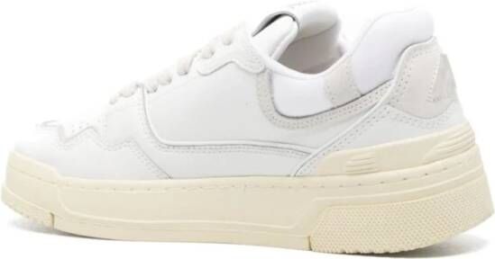 Autry Witte Sneakers met Kalfsleer en Suède White Dames