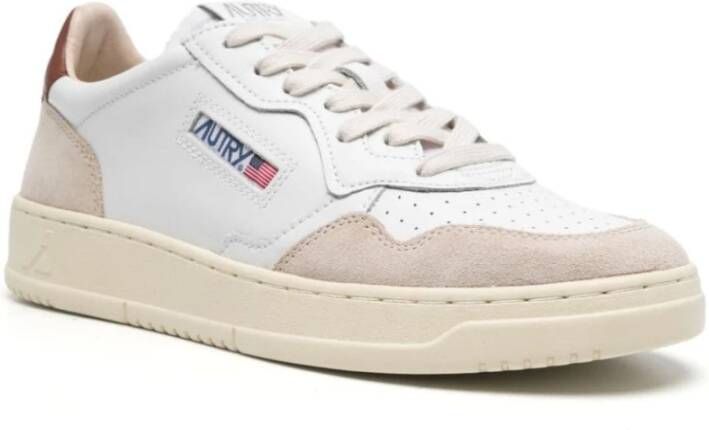 Autry Medalist Sneakers in leer en suède White Heren