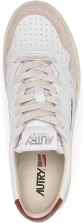 Autry Medalist Sneakers in leer en suède White Heren