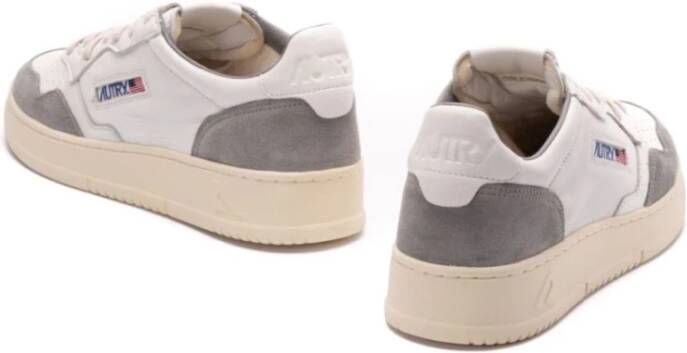 Autry Witte Sneakers met Platte Zool White Heren