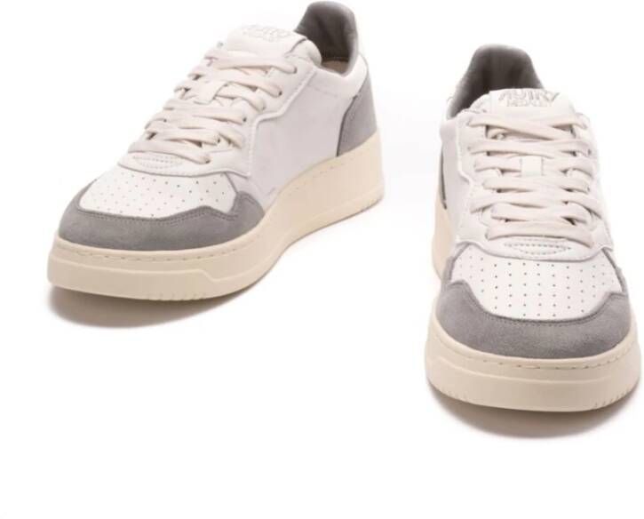 Autry Witte Sneakers met Platte Zool White Heren