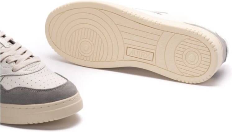 Autry Witte Sneakers met Platte Zool White Heren