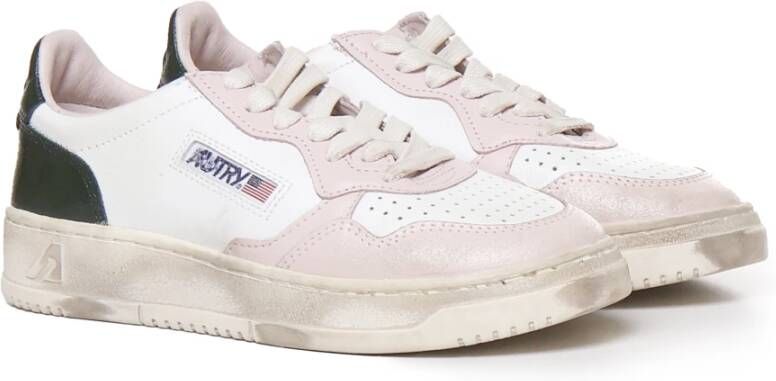 Autry Witte Sneakers met Suède Inzetstukken Multicolor Dames