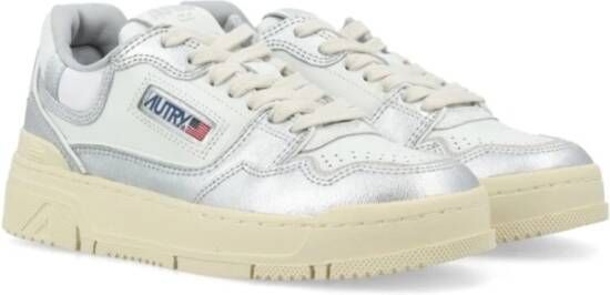 Autry Witte Sneakers met Zilver-Tone Design White Dames