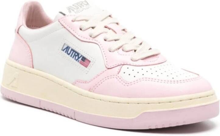 Autry Witte Sneakers Paneeldesign Logopatch Multicolor Dames