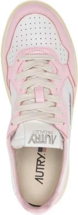 Autry Witte Sneakers Paneeldesign Logopatch Multicolor Dames