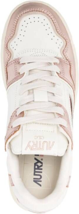 Autry Witte Sneakers voor Stijlvolle Vrouwen Beige Dames