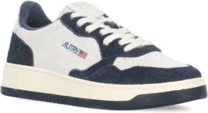 Autry Witte Suède Leren Sneakers met Logo Blue Heren