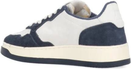 Autry Witte Suède Leren Sneakers met Logo Blue Heren