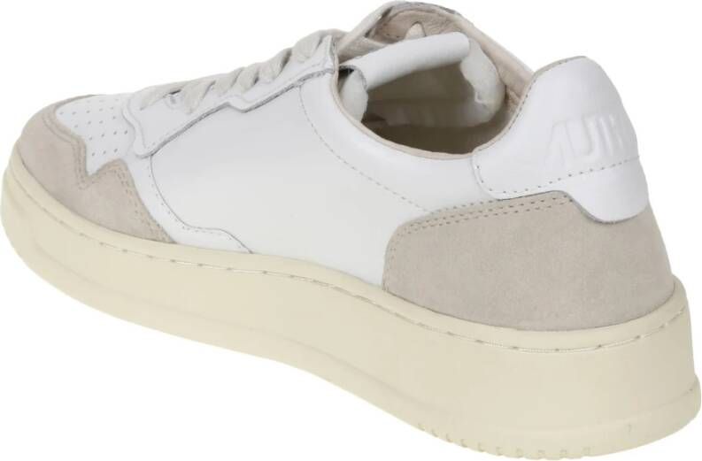 Autry Witte Suède Platte Schoenen White Heren