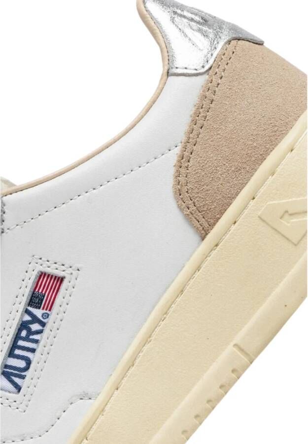 Autry Witte tennissneakers met suède inzetstukken White Dames