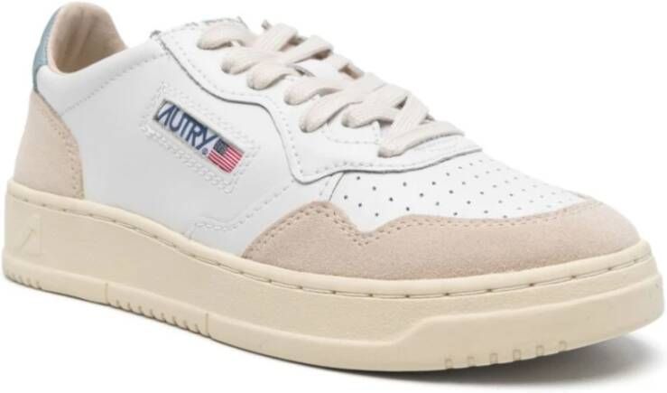 Autry Witte Veterschoenen met Gevulkaniseerde Zool White Dames