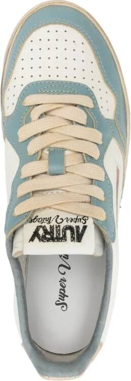 Autry Witte Veterschoenen met Logo Patch Multicolor Dames