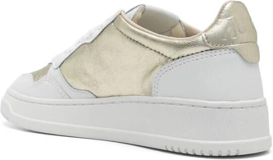 Autry Witte Veterschoenen met Logo Patch White Dames