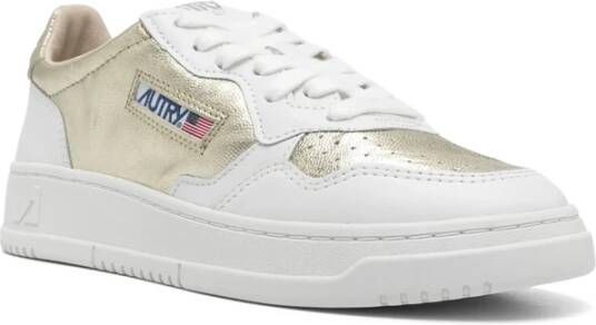 Autry Witte Veterschoenen met Logo Patch White Dames