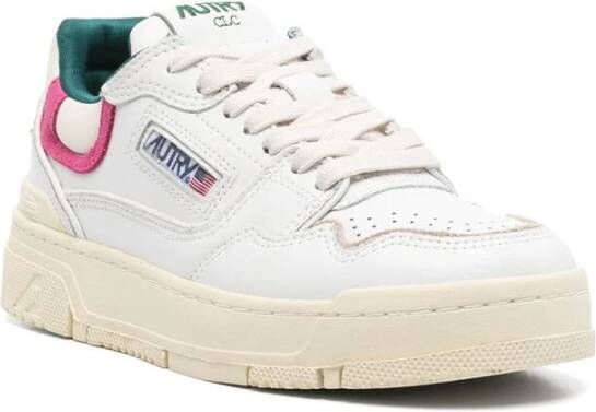 Autry Witte Veterschoenen met Merkhiel White Dames