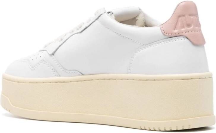 Autry Witte Veterschoenen met Rubberen Zool White Dames