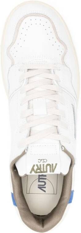 Autry Witte Vetersneaker met Geperforeerde Neus White Heren