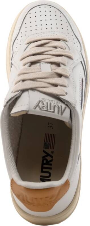 Autry Witte Honing Leren Sneakers voor Vrouwen White Dames