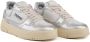 Autry Witte zilveren leren damessneakers White Dames - Thumbnail 4