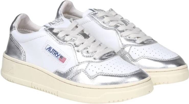 Autry Witte Zilveren Sneakers Damesschoenen Gray Dames