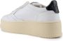 Autry Wit zwarte leren sneakers met platform White Dames - Thumbnail 2