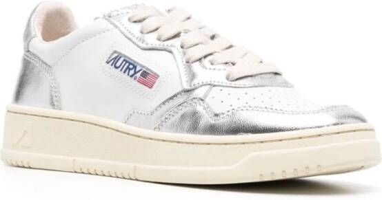 Autry Zilveren Logo Sneakers Multicolor Dames