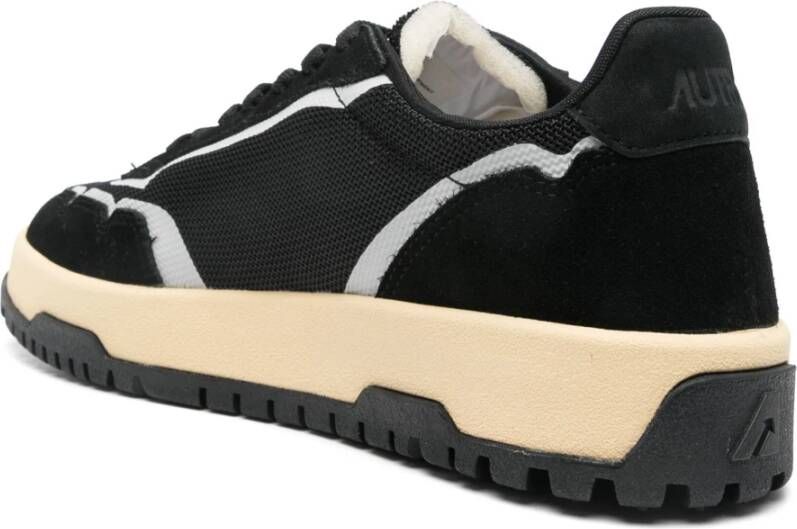 Autry Zwarte Draak Lage Sneakers Black Heren