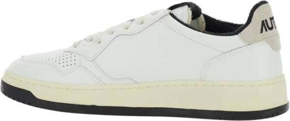 Autry Zwarte en witte lage sneakers White Heren