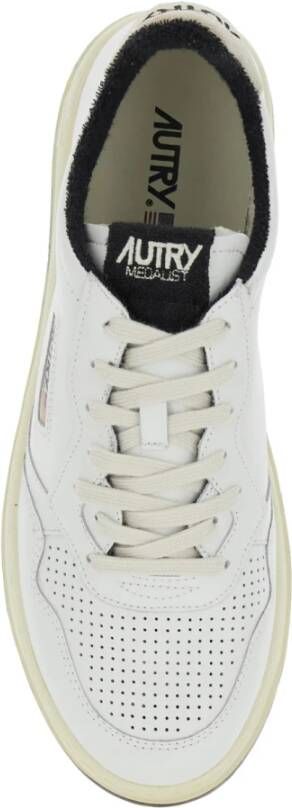 Autry Zwarte en witte lage sneakers White Heren