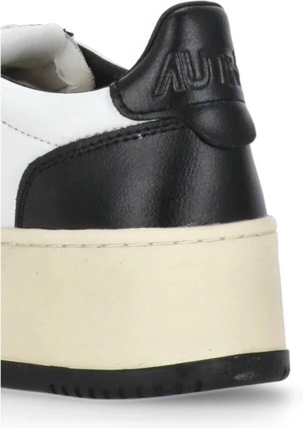 Autry Zwarte Leren Sneakers met Geperforeerde Details Black Dames