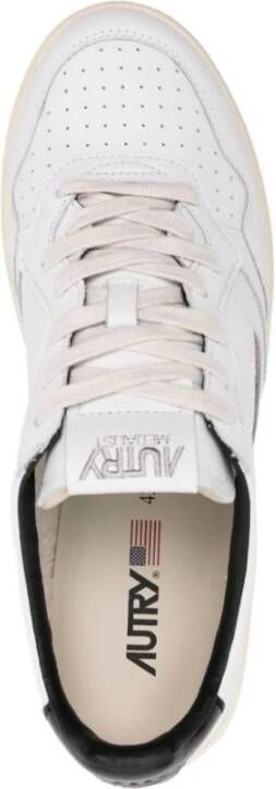 Autry Zwarte Medalist Leren Sneakers White Heren