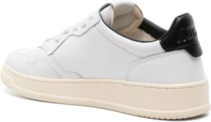 Autry Zwarte Medalist Leren Sneakers White Heren