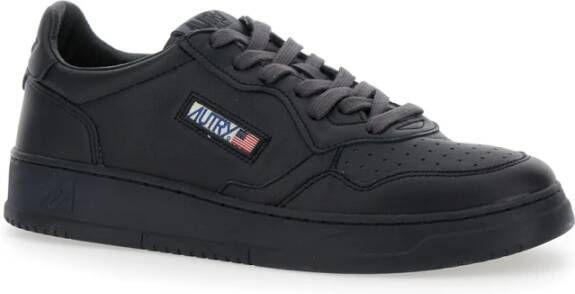 Autry Zwarte Medalist Sneakers Black Heren