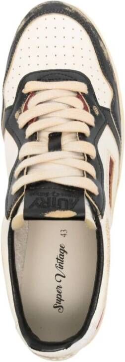 Autry Zwarte Syrah Lage Vintage Sneakers White Heren