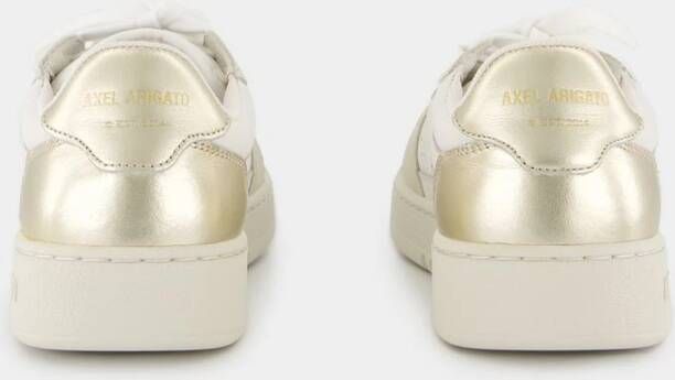 Axel Arigato Wit Goud Leren Sneakers Dice Lo White Dames