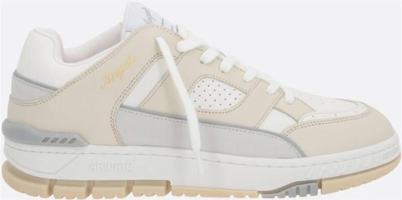 Axel Arigato Witte en beige lage sneakers Beige Heren