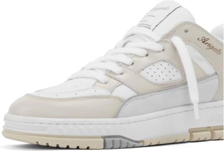 Axel Arigato Witte en beige lage sneakers Beige Heren