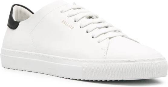 Axel Arigato Witte lage leren sneakers met zwarte hiel White Heren