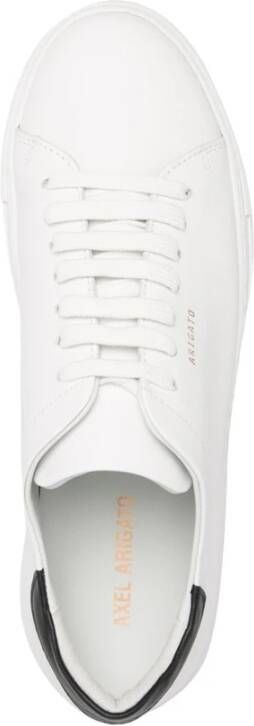 Axel Arigato Witte lage leren sneakers met zwarte hiel White Heren