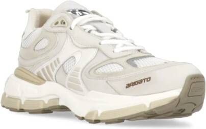 Axel Arigato Witte Leren Sneakers met Technische Inzetstukken Beige Dames