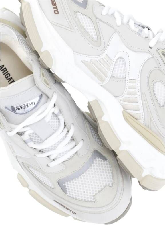 Axel Arigato Witte Leren Sneakers met Technische Inzetstukken Beige Dames