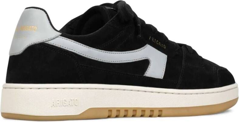 Axel Arigato Zwarte Suède Sneakers met Metallic Gouden Logo Black Heren