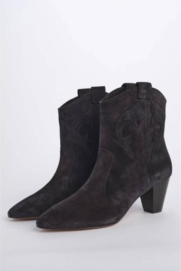 BA&SH Zwarte Suède Texan Schoenen Black Dames