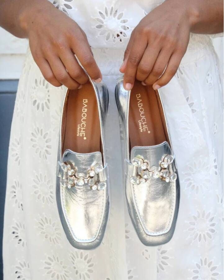 Babouche Alina Loafers Gray Dames