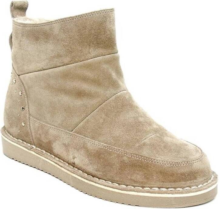 Babouche Angel Enkellaarzen Beige Dames