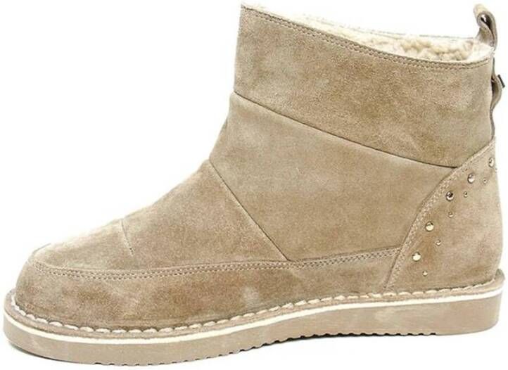 Babouche Angel Enkellaarzen Beige Dames