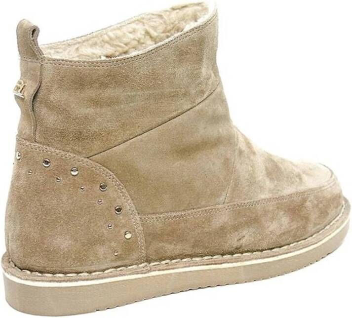 Babouche Angel Enkellaarzen Beige Dames