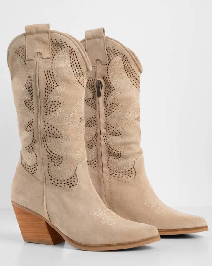 Babouche Cowboy Laarzen Beige Dames