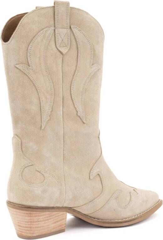 Babouche Cowboylaarzen Elody-2 Beige Dames